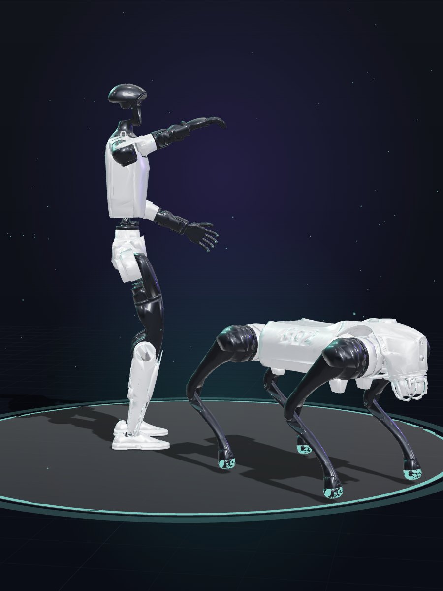 Robot G1 và Go2 cùng biểu diễn